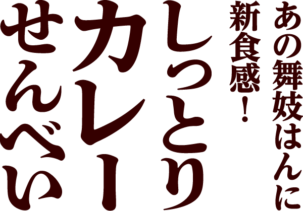 あの舞妓はんに新食感！しっとりカレーせんべい