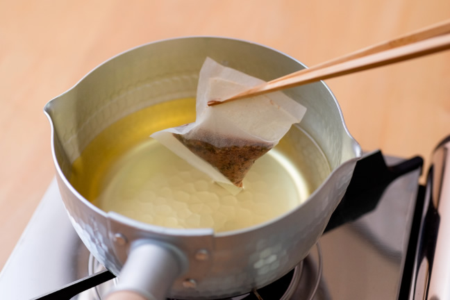 お鍋に入れるだけのティーバッグ製