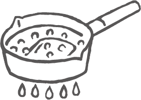 2.火にかけて沸騰したら中火にし、約3分間煮出します。