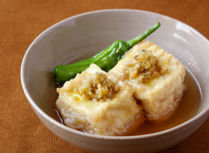 京のピリ辛ねぎ生姜_揚げ出し豆腐