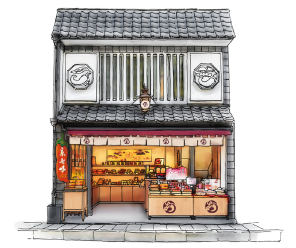 舞妓はんひぃ～ひぃ～取扱いおちゃのこさいさい嵐山店　外観